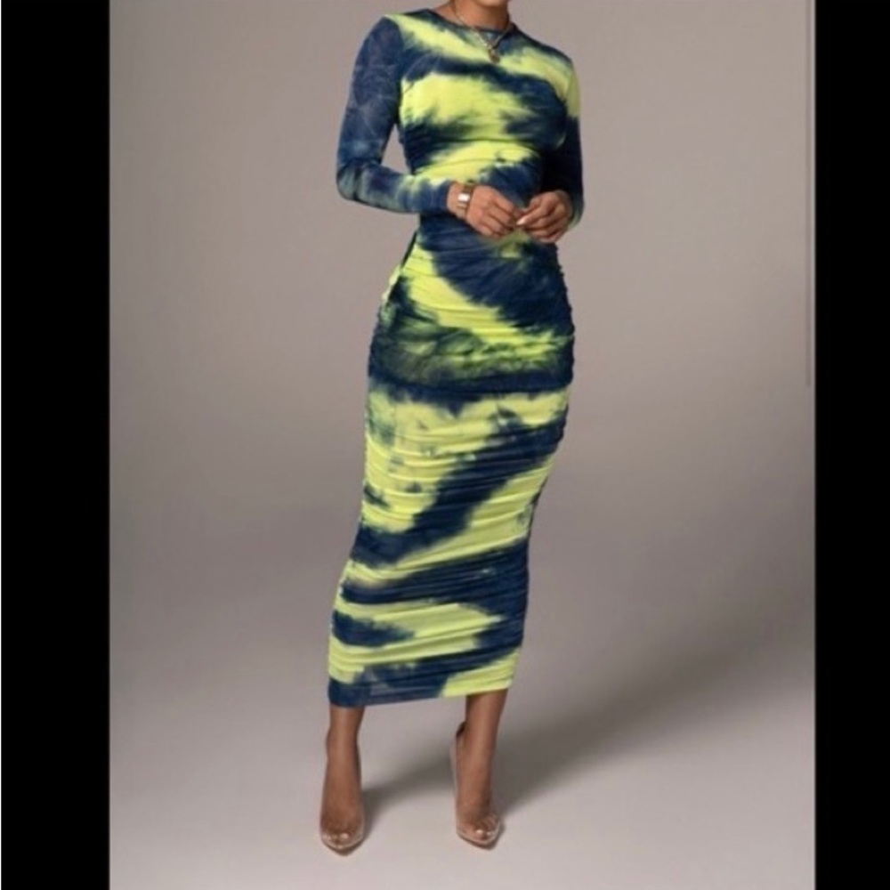 Jluxlabel Stretch Tie Dye Maxi Dress